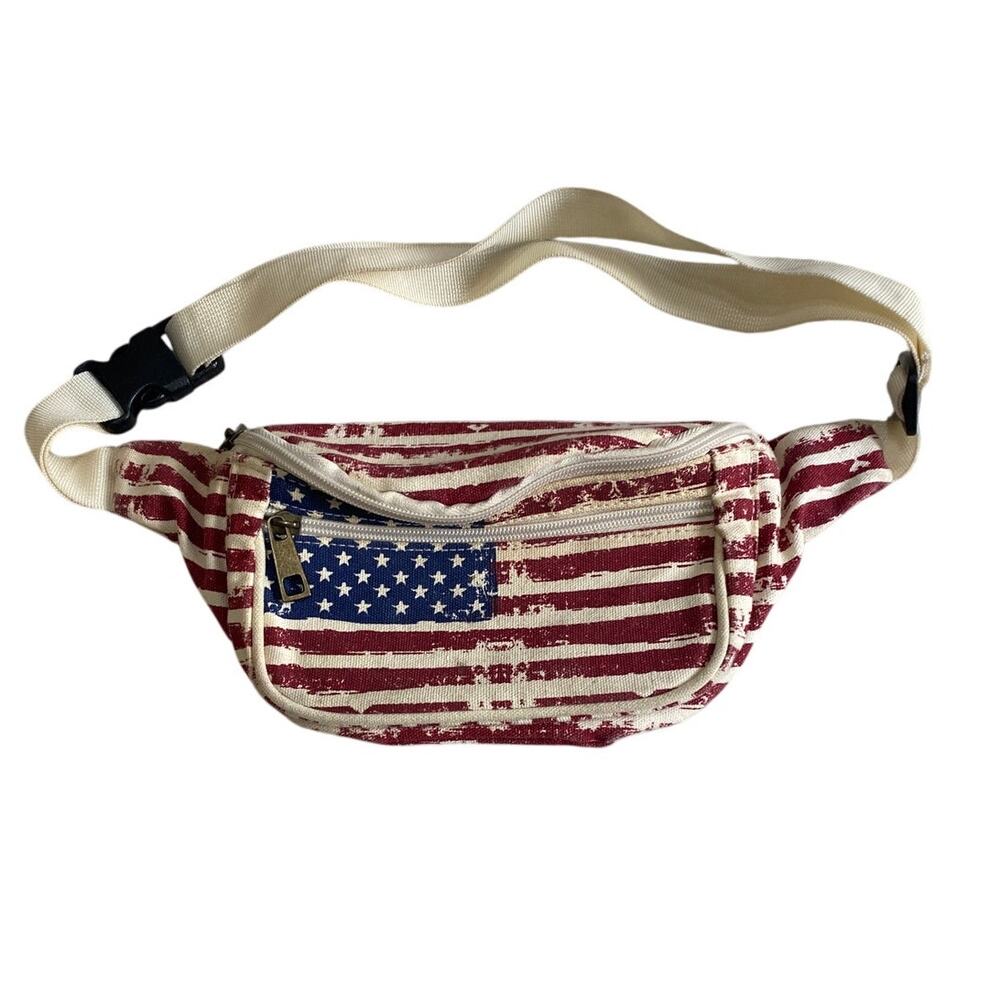 Fanny Pack Americano Flag USA Retro Unisex Casual Travel